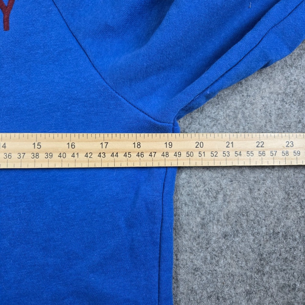 Aeropostale Sweater Mens Small Blue Pullover Hoodie Spellout Y2K New York‎ - Picture 6 of 8